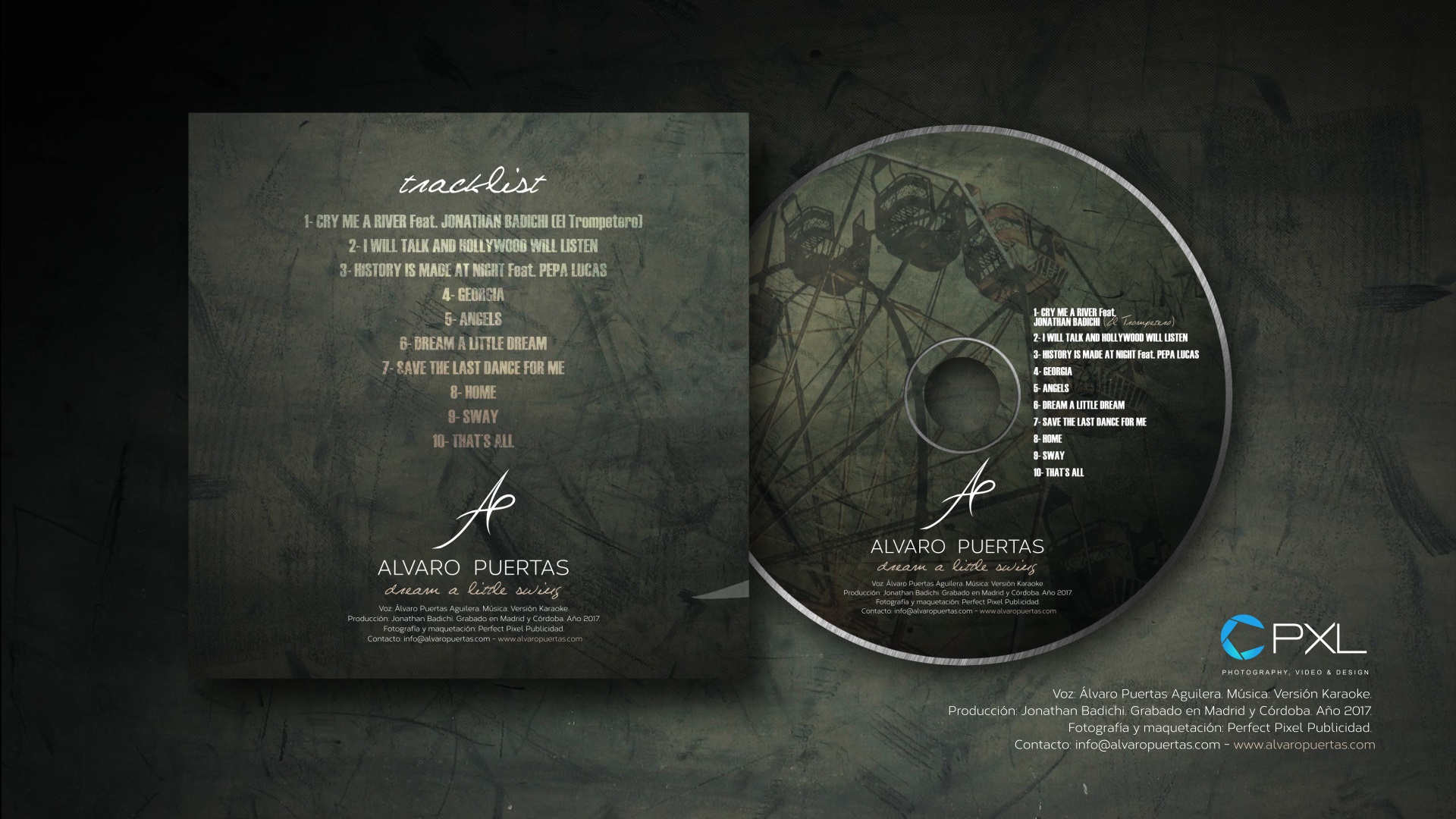 Álvaro Puertas - dream a little swing album CD design
