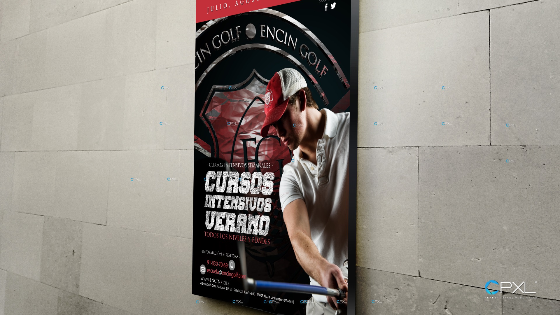 Campaña publicitaria para cursos intensivos de golf en Madrid (Encín Golf)