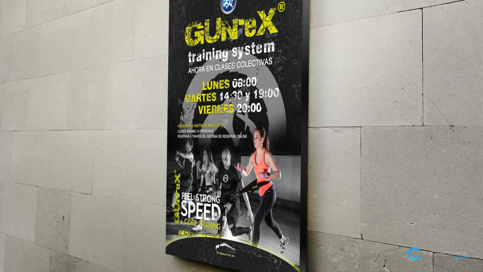 Diseño cartel publicitario Gun-ex Training Systems - PerfectPixel