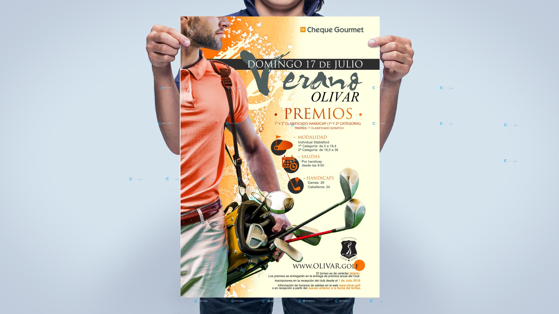 Cartel publicitario club de golf en Madrid - Olivar de la Hinojosa