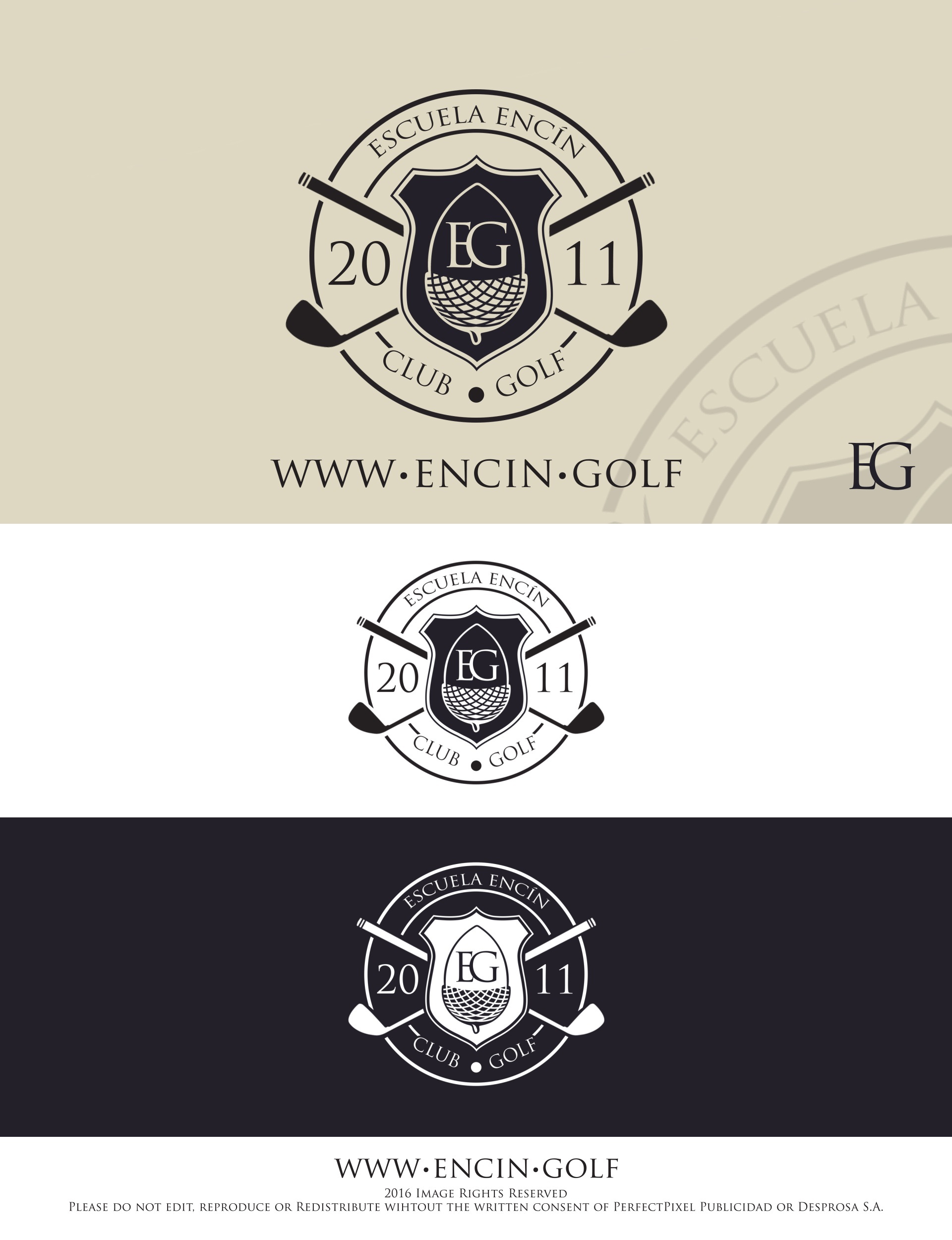 Diseño imagen corporativa club golf - Escuela Encín Golf