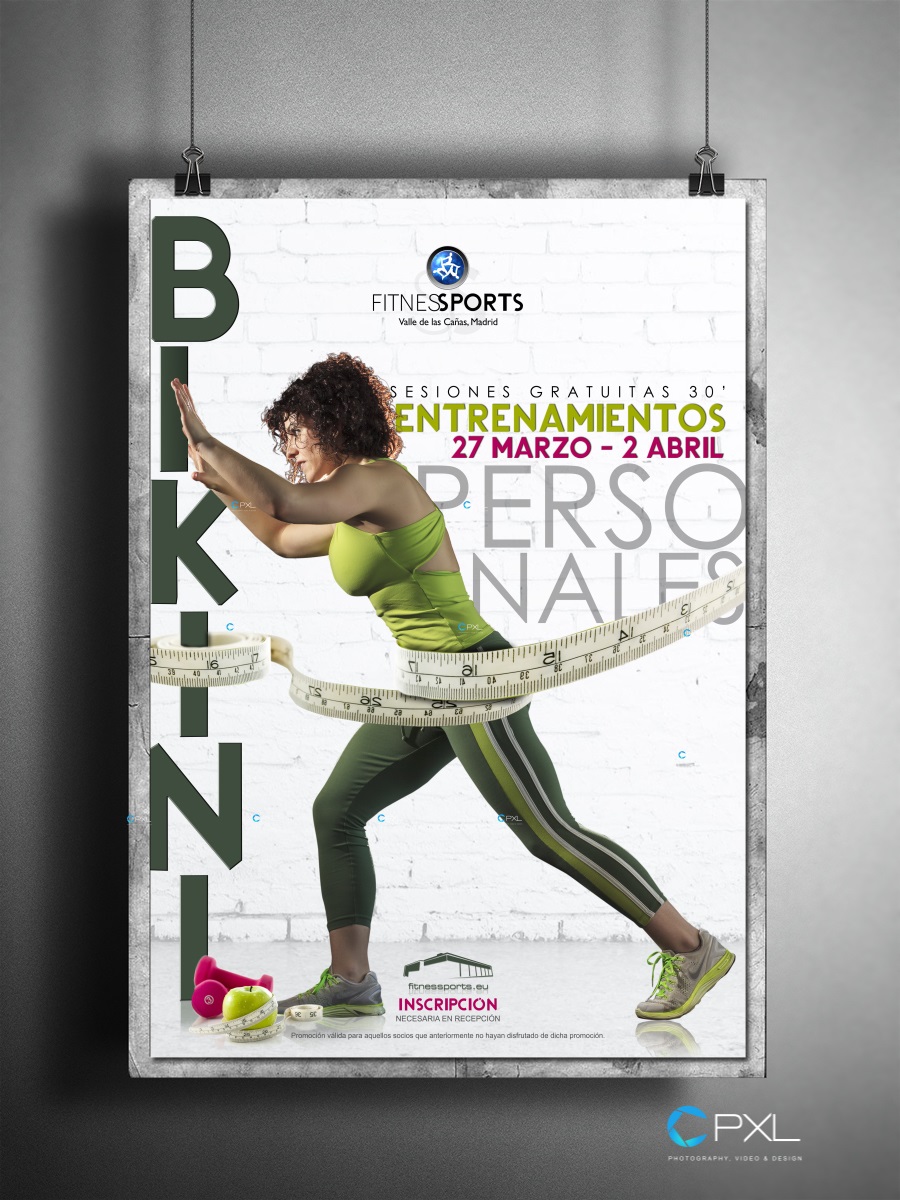 Diseño campaña Operación BIKINI para centro deportivo