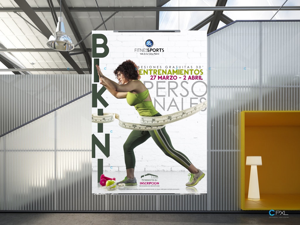 Diseño campaña Operación BIKINI para centro deportivo