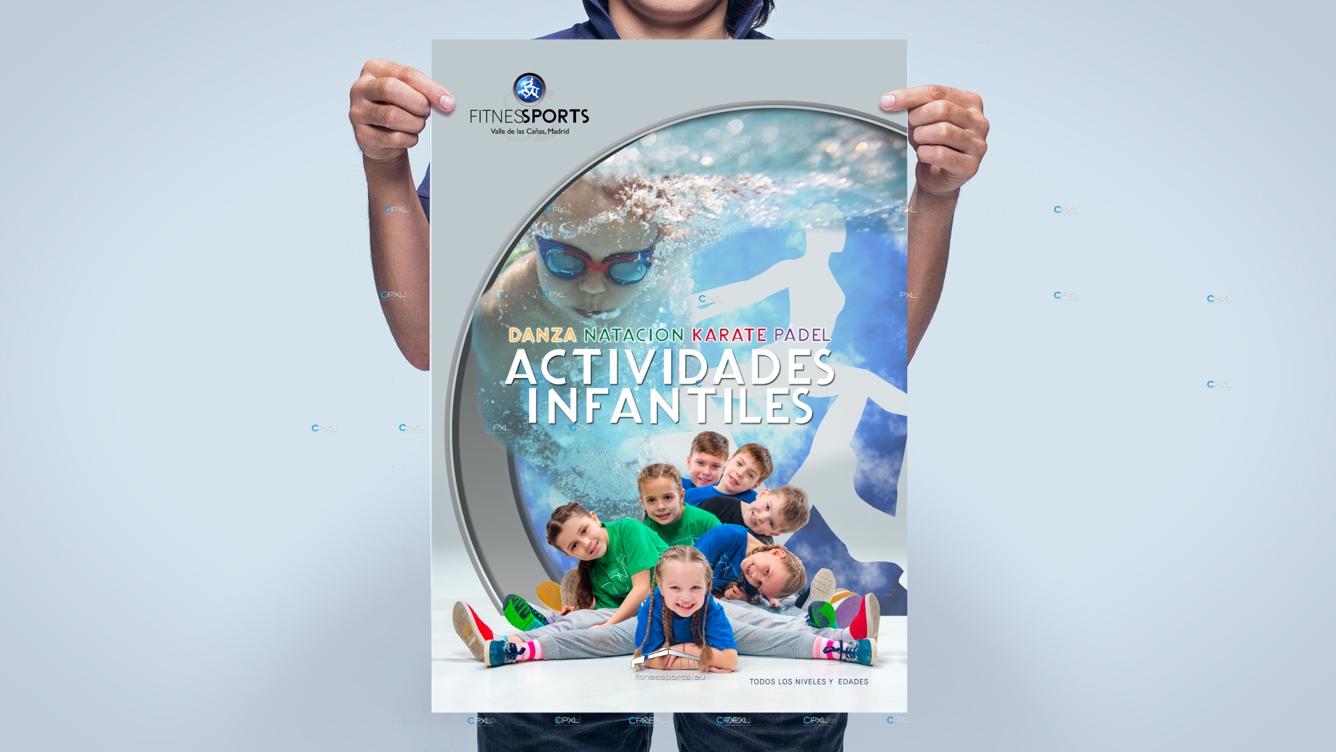 Diseño Flyers campaña actividades infantiles en club deportivo en Madrid