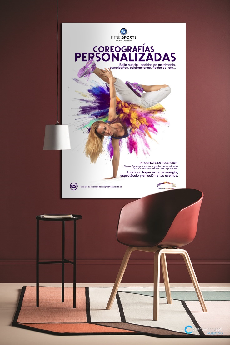 Fama a Bailar Cartelería profesional para escuela de baile en Madrid Perfect Pixel Publicidad